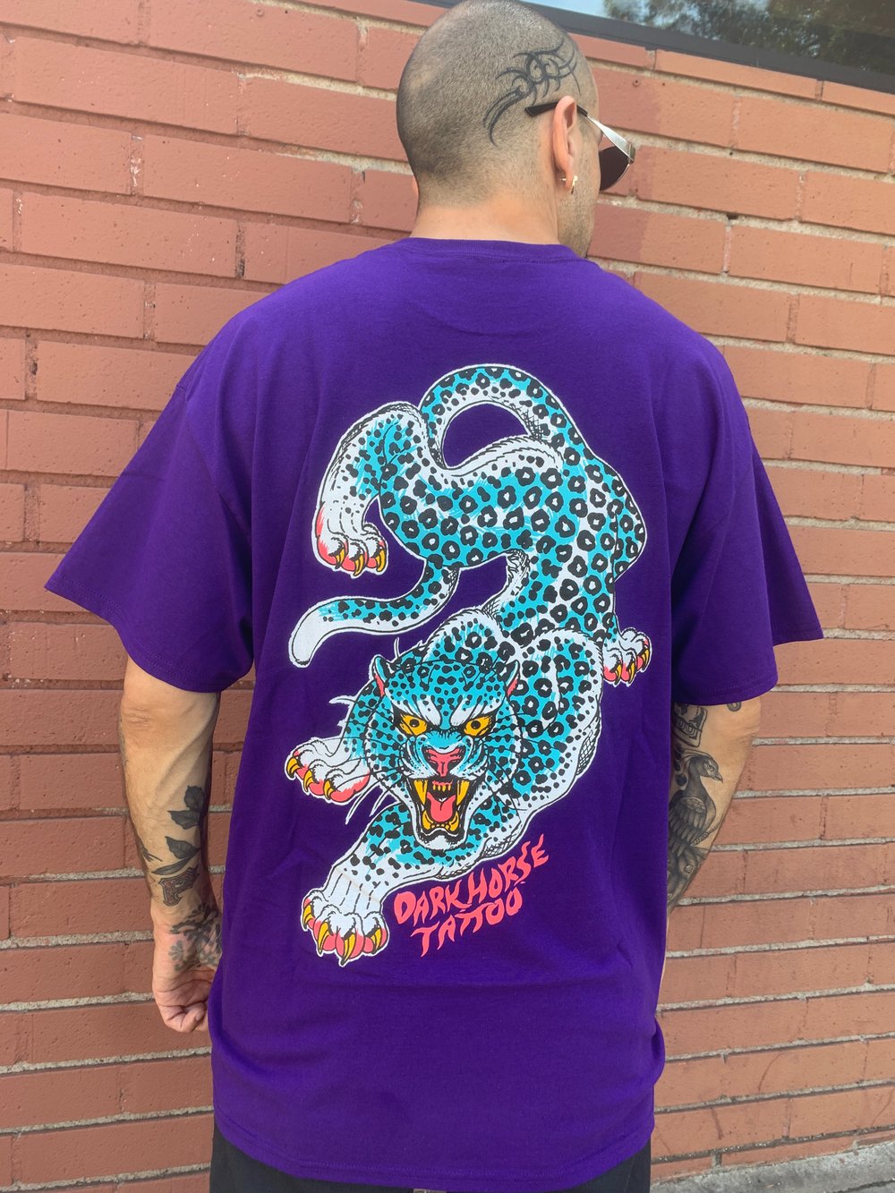 Image of Leopard Tee, Purple 