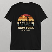 Image 1 of New York City Retro Sunset T-Shirt | NYC Skyline Vintage