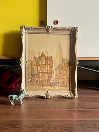 Image 1 of Antique European Watercolour City Scene