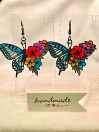 Image 2 of Handcrafted Resin Butterfly with Floral design 