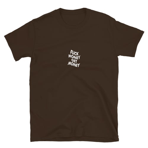 Image of WHITE FMGM LOGO BROWN TEE 