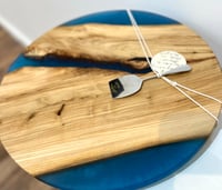 Image 2 of Northern Michigan Peninsula Lazy Susan Charcuterie Board- Mike Milarch