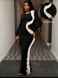 Image 1 of White Rose Dress