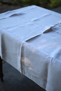 Image 5 of 1 Tischdecke, schwerer, vermutlich handgewebter Leinen, 130x 200