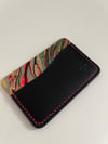 Marbled Horizontal Cardholder (Black/Neon Pink)