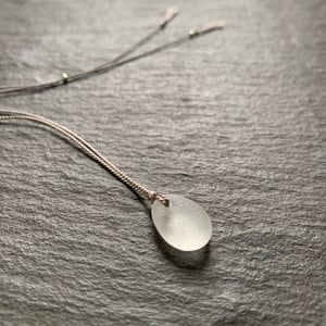 Image of Small white sea glass necklaces