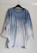 Image of Blue Tie Dye/Dip Dye Ombre Long Sleeved Shirt