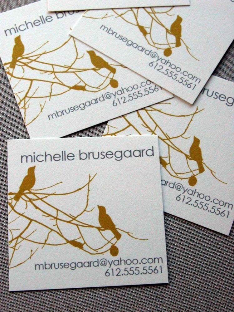 Birds and Branches Calling Cards-Four Colorways available