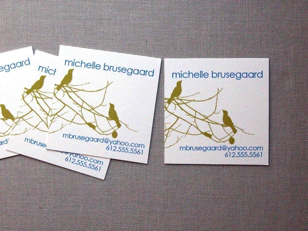 Birds and Branches Calling Cards-Four Colorways available