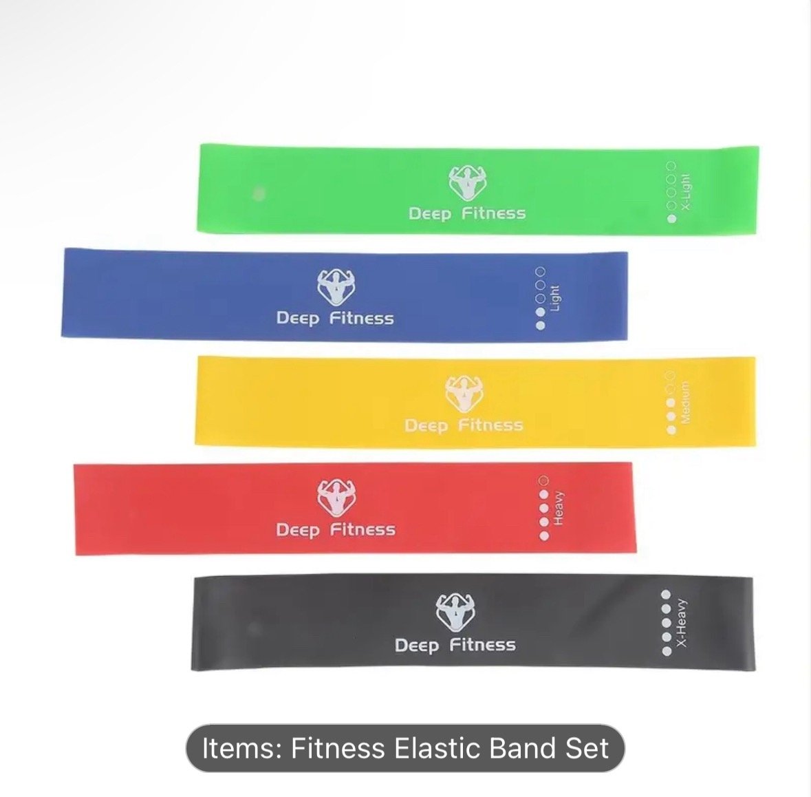 Image of 5-Pack Fitness Resistance Bands