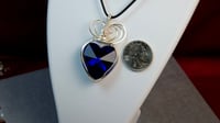 Image 3 of Faceted glass blue heart 