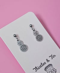 Image 3 of Filigree Snowman Dangles 