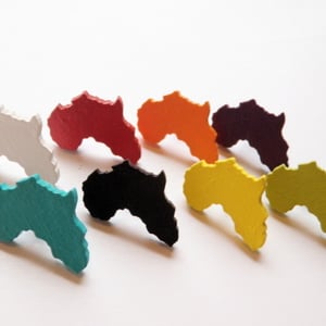 Image of Africa Stud Earrings in various colors