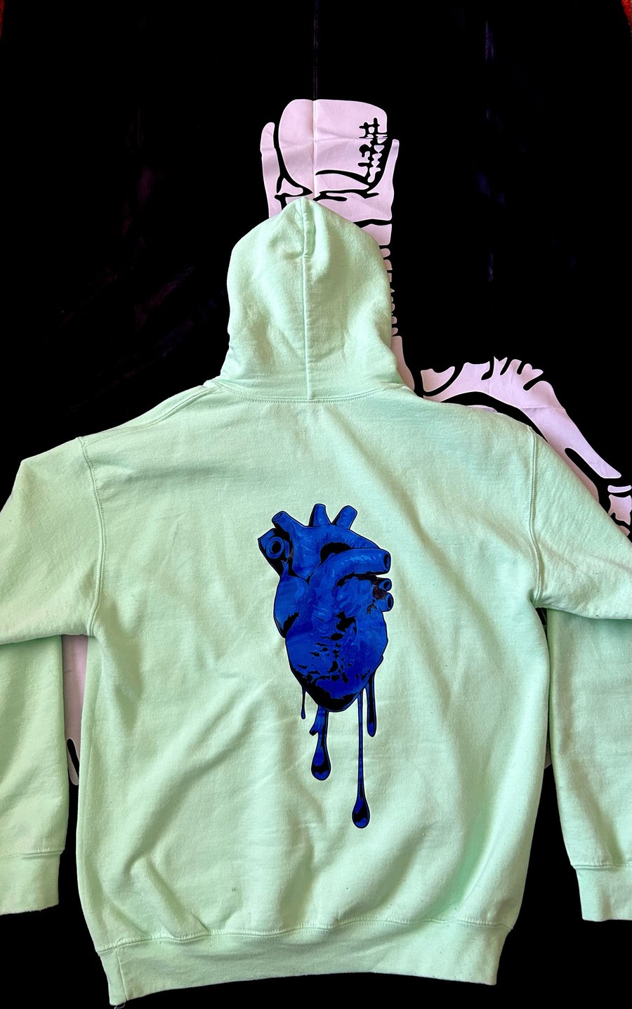 Image of I 💙 NFY HOODIE “Mint Condition” Edition (Blue Heart Logo) 