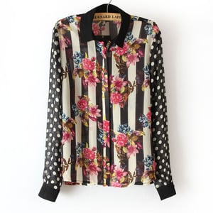 Image of Floral Shirt: One Size