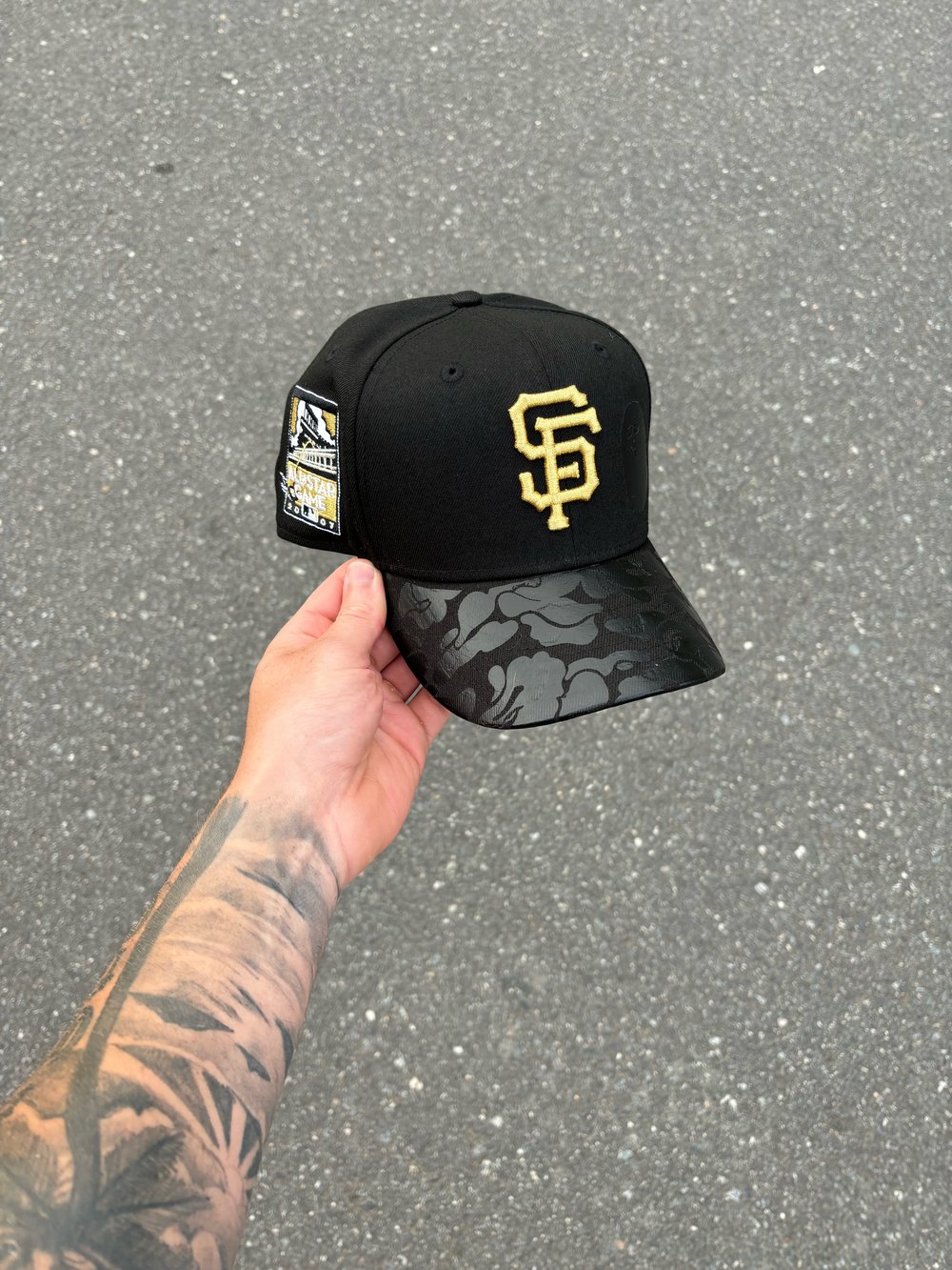 Image of BLACKED OUT LOGO SAN FRANCISCO GIANTS CUSTOM FITTED CAP