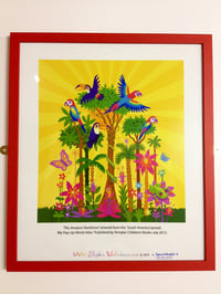 NEW RED A2 signed and framed 'Amazon Rainforest' Print.