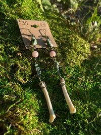 Image 1 of Bobcat Paw Bone Earrings 