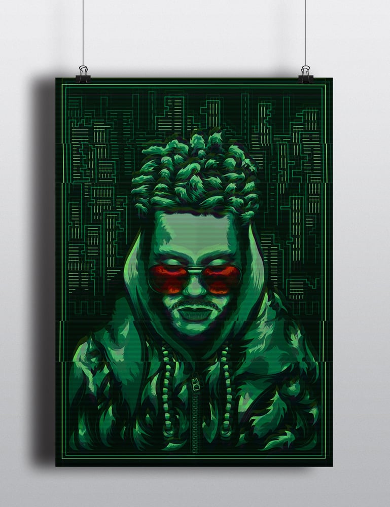 Image of 'KISS LAND' A2 Screen print