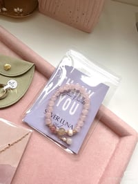 Image 1 of rose quartz bracelet 流水桃花粉晶手链