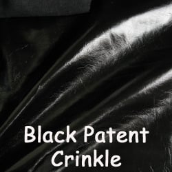 Image of Chic Black Patent Crinkle Leather Strap - 1" Wide - Attachable Hook #2 - Choice of Length & Finish