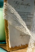 Image of Do It Yourself Lace and Burlap Wedding Invitation - Rustic Barn Wedding