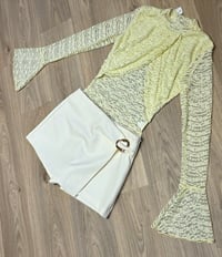 Image 2 of Cream wrap skort 