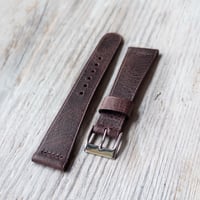 Image 1 of 20mm Chevre Strap In Eggplant