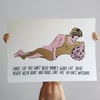 HALF PRICE!!! LOVE MAKING LIMITED EDITION A1 SCREEN PRINT