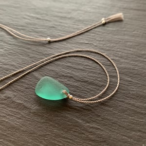 Image of Turquoise sea glass necklace
