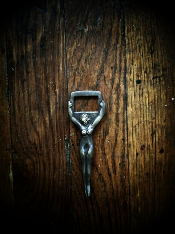 Image of Vintage "Nude Chick" bottle opener (brass)