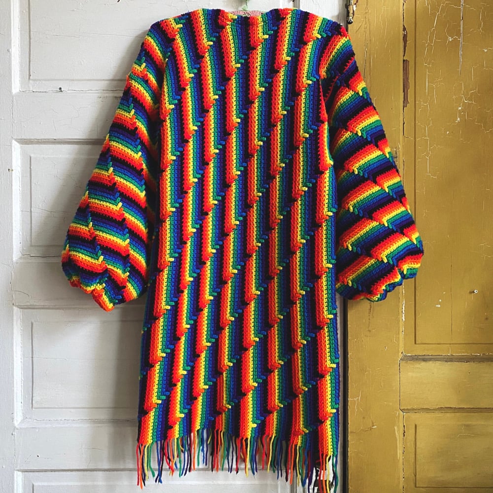 Image of Rainbow Puff Granny Sweater