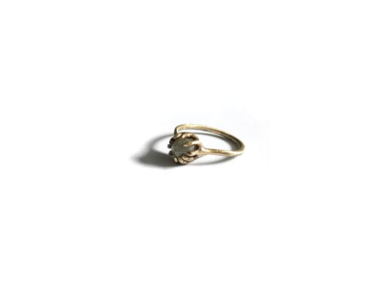 Image of 14k gold & 0.5 ct rough diamond ring size 4.5 