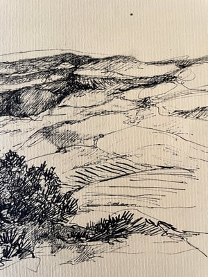 Image of VINTAGE DUTCH DRAWING: LANDSCAPE #6