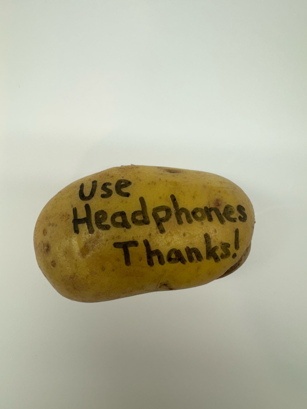 Image of Use headphones Thanks 
