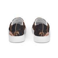 Image 3 of Dark Rose Gold Butterfly Design Goth Inspired Men’s Slip-On Canvas Shoes