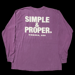 Image of S&P-“Stacked Type” Puff Logo (XL) SAMPLE (1/1) L/S Tee (Wine)