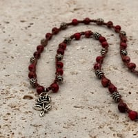 Image 1 of Red Jasper Rose Necklace