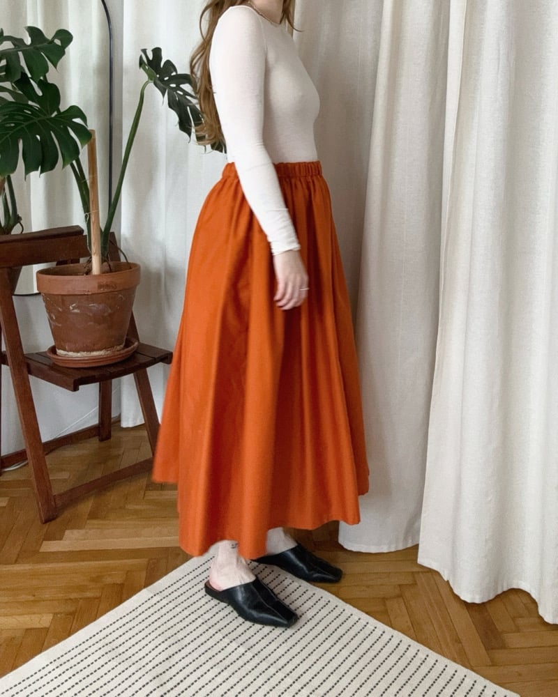 Image of n a n o v o  maxi volume basic skirt 001 / LIMITED TWO PIECES