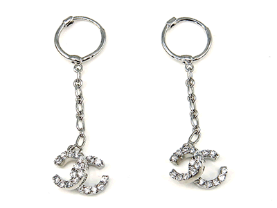 Vogue Traders — Chanel Style Double C Dangle Earrings