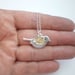 Image of Silver and Gold Flower Love Bird Pendant