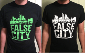 Image of Black False City Logo T Shirt