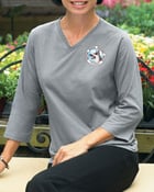 Image of Ladies' WGSR 3/4 Sleeve V-Neck T-Shirt