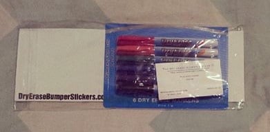 Image of The Dry Erase Bumper Sticker w/ Markers