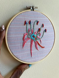 Image 3 of Original Hand Embroidery Art - Araceae No. 1