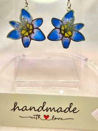 Image 2 of Handcrafted Resin Silent Princess Flower Earrings 