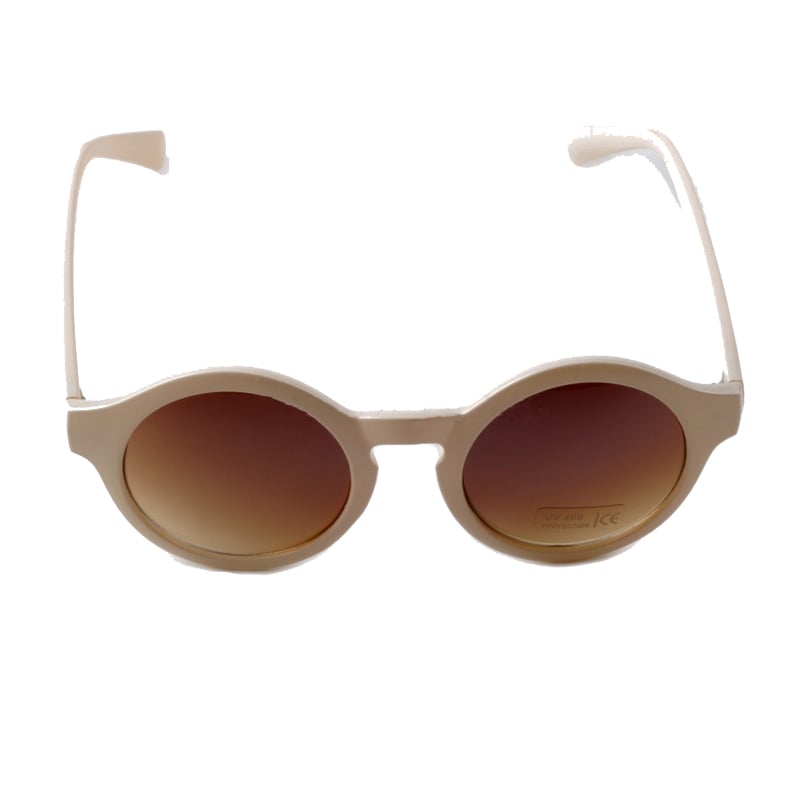 Image of SALE Beige round sunglasses