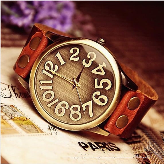 Stan vintage watches — Men's Handmade Antique Leather Wrist Watch ...