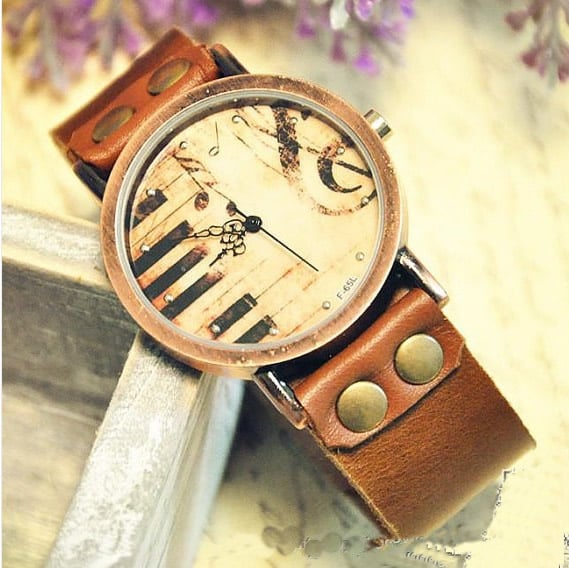 Stan vintage watches — Vintage Mad Cow Leather Watch / Women's Or Girl ...