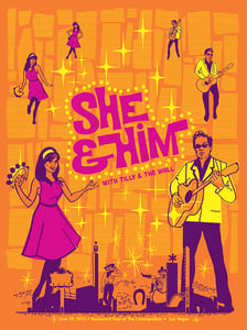 Image of She & Him with Tilly and The Wall Poster
